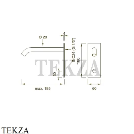 CEA Infrared Tars and Sencors Смеситель инфракрасный сенсорный, внешняя часть, MIL04 R S