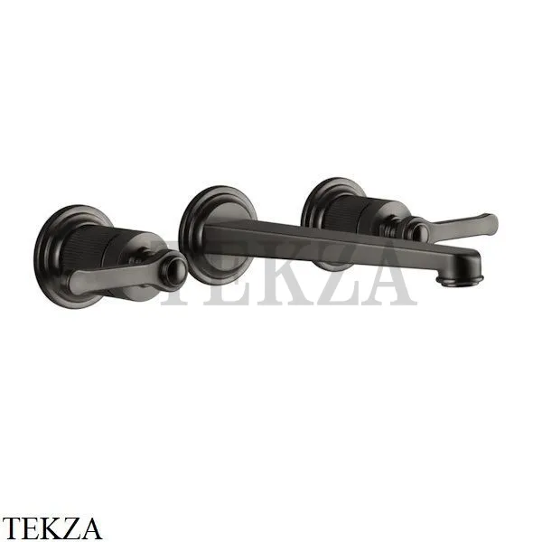 Gessi VENTI20 Смеситель для раковины на 3 отв. средний, внешняя часть 65091-707, Black Metal Brushed