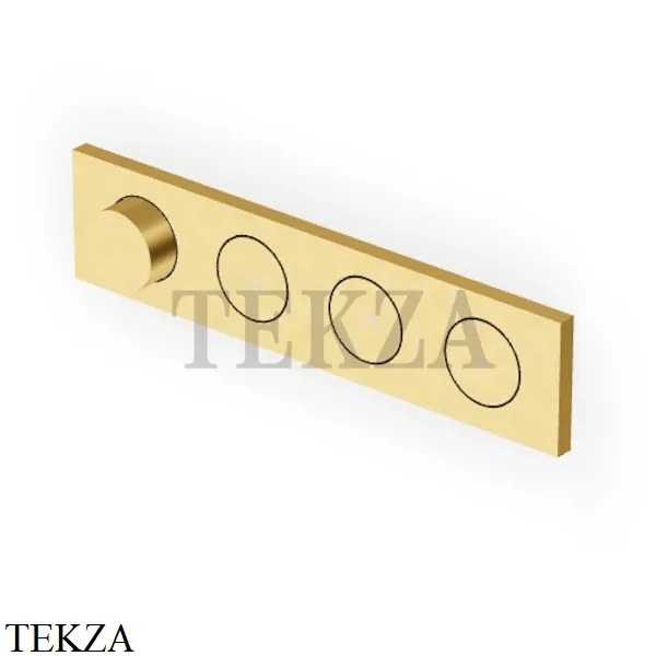 Zucchetti Hoop Термостат для душа на 3 потока, форсунки, внешняя часть ZHO773.P41, brushed gold PVD