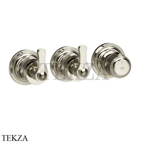 Gessi VENTI20 Термостат для душа, 2 потока, внешняя часть 65334-720, Nickel PVD