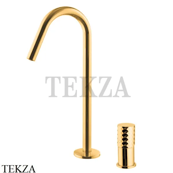 FIMA Carlo Frattini Spillo TECH X Смеситель для раковины, с донным клапаном F3271TNCXOR, золото