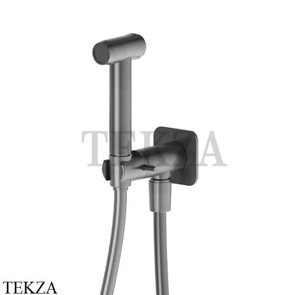 Newform Гидроершик настенный WC с держателем 69644X.59.064, PVD Brushed gun metal