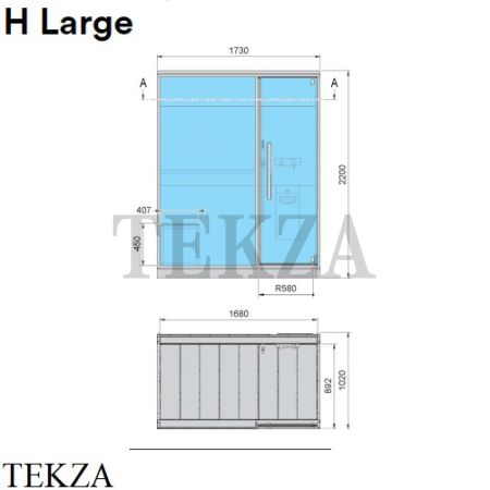 Effegibi H Large Хаммам с душем кабина пристенная, дверь справа LO80010002