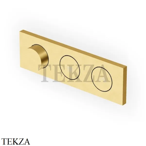 Zucchetti Hoop Термостат для душа на 2 потока, внешняя часть ZHO782.P41, brushed gold PVD