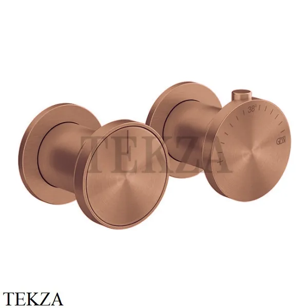 Gessi Origini MATERIC Термостат для душа 1 поток, внешняя часть 66132-708, Copper Brushed