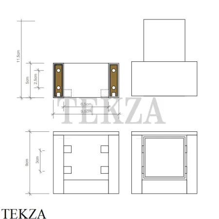Decor Walther BRICK Настенный стакан для зубных щеток 0591934, никель сатин