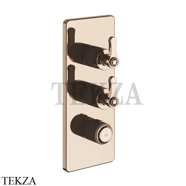 Gessi VENTI20 Термостат для душа, 2 поток, внешняя часть 65200-030, Copper PVD