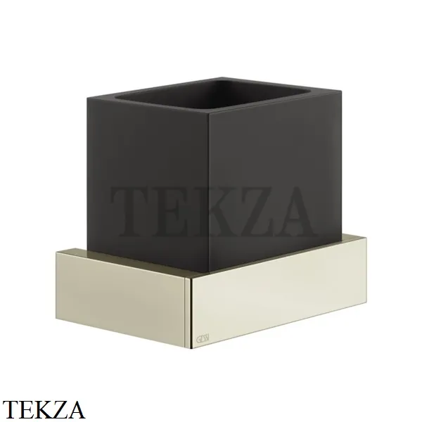 Gessi Rettangolo Стакан для щеток настенный, композит черный 20808-720, Nickel PVD