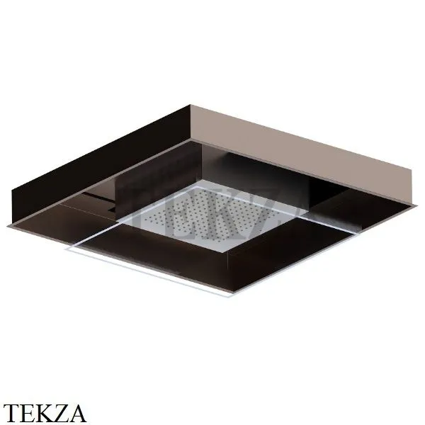 Newform Встроенная душевая лейка, хромотерапия, с кнопкой 688.A3.050, Brushed steel-Copper glossy