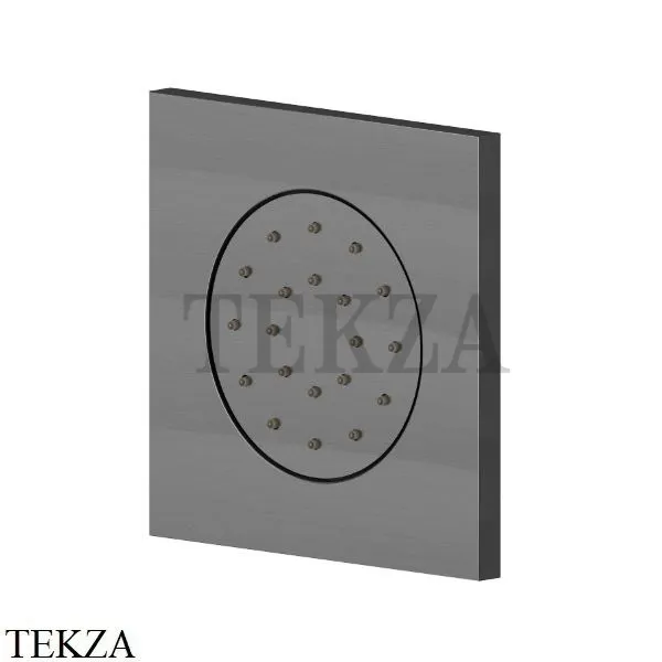Newform Боковая форсунка квадратная, встраиваемая 563E.59.064, PVD Brushed gun metal