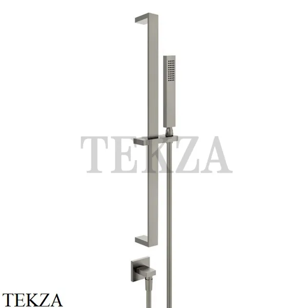 Gessi Rettangolo shower Штанга в комплекте с душевой лейкой, вывод 20142-149, Finox Brushed Nickel