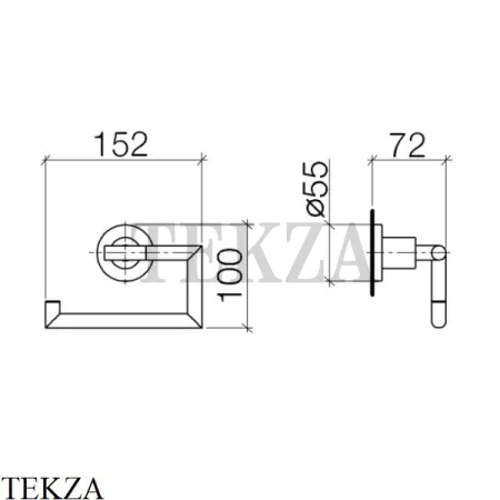 Dornbracht TARA Бумагодержатель без крышки 83500892-28, латунь сатин Brushed
