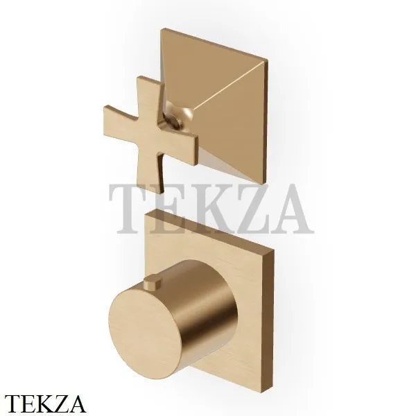 Zucchetti Bellagio Термостат для душа, 1 выход, внешняя часть ZB1801.P31, brushed british gold PVD