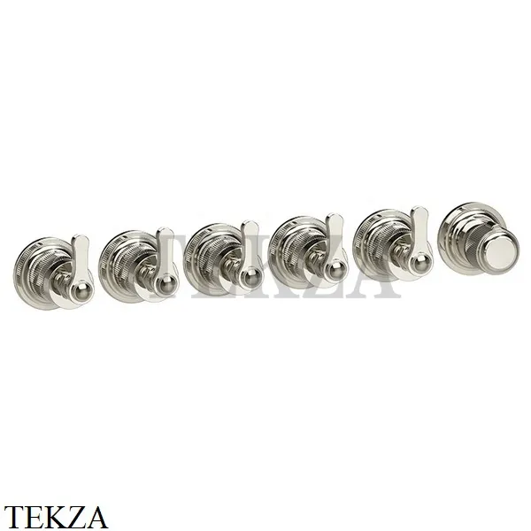 Gessi VENTI20 Термостат для душа, 5 потоков, внешняя часть 65340-149, Finox Brushed Nickel