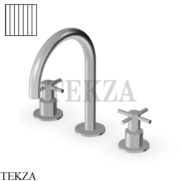 Zucchetti Helm Vertical Смеситель для раковины, без донного клапана ZHM515.XG2, нержавеющая сталь brushed