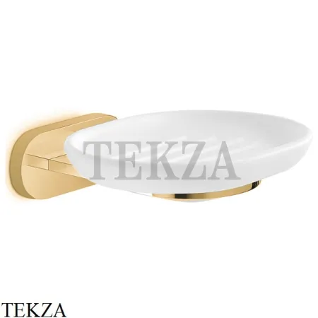 Newform O’RAMA Мыльница подвесная с держателем, керамика 67200.59.097, PVD Brushed gold