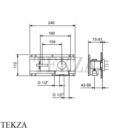 Fantini Встраиваемая часть настенного смесителя для раковины 2200D113A