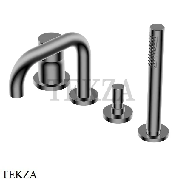 Ritmonio Diametro35 S Смеситель для ванны с гарнитуром PR52EG201 F31, Frosted Black Chrome