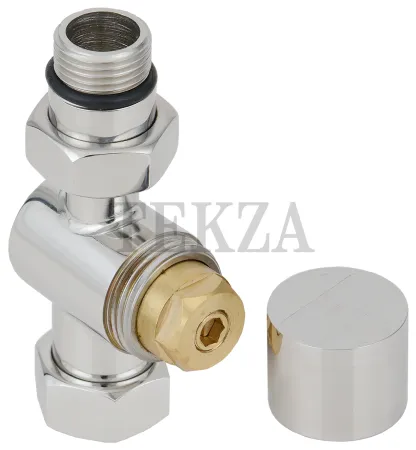 Сунержа Вентиль прямой (под шестигранник) G 1/2" НР х G 3/4" НГ 15-1405-1234, Тёмный титан муар