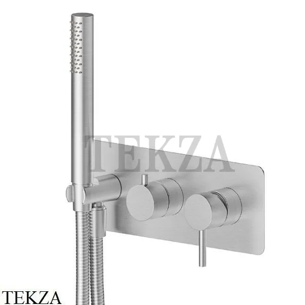 Newform X-Steel 316 Душевой комплект смеситель 2 потока, ручной душ, сталь 69679EX.50.050, INOX Stainless steel