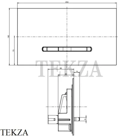 Villeroy & Boch ViConnect E300 Панель смыва 92218061, черный глянец