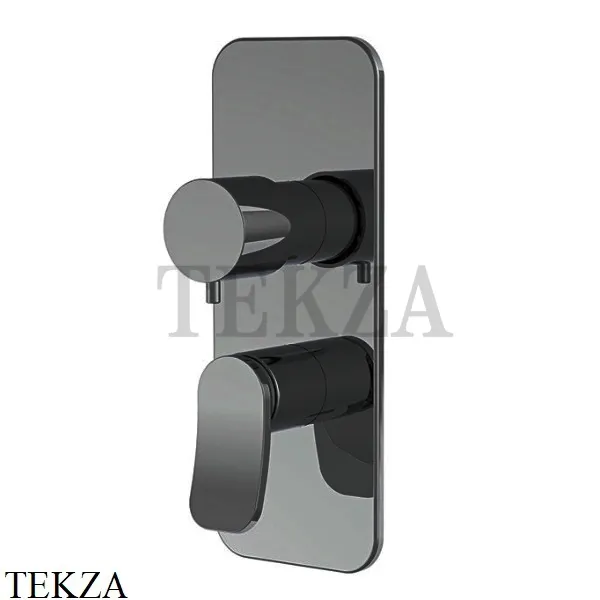 FIMA Carlo Frattini FLO Смеситель для душа, 2-3 потока, F3809X6CS, Brushed black chrome