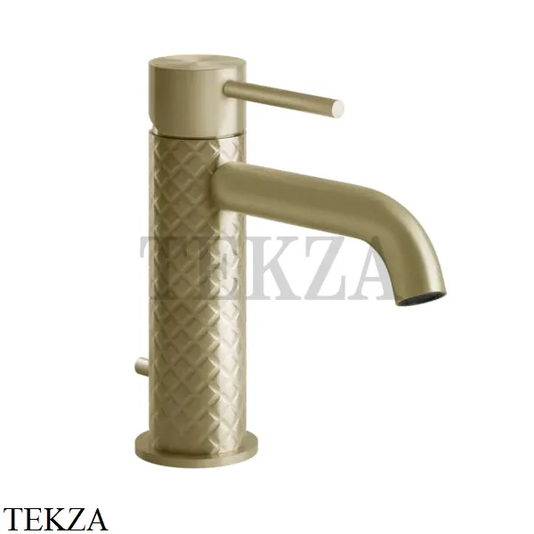 Gessi 316 INTRECCIO Смеситель для раковины, с донным клапаном 54101-727, Brushed Brass