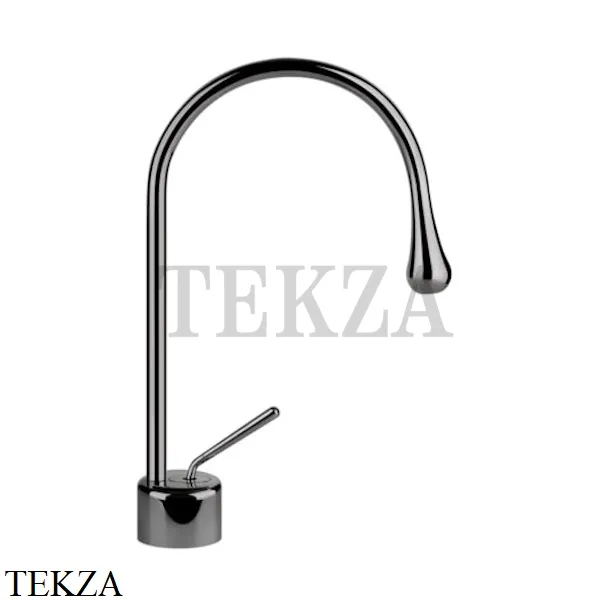 Gessi Goccia Смеситель для раковины, без сливного гарнитура 33601-124, Black Metal глянец