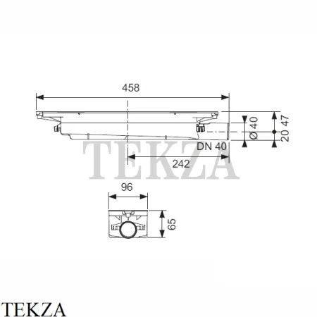 TECEdrainprofile Сифон заниженный DN 40 боковой слив 673001