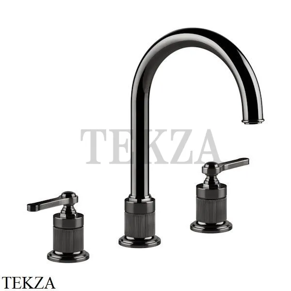 Gessi VENTI20 Смеситель для раковины зонтичный, с донным клапаном 65015-706, Black Metal