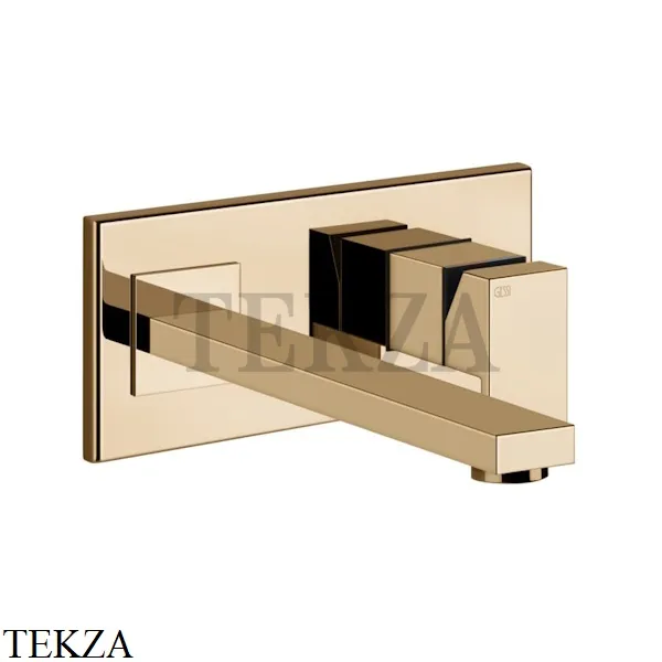 Gessi Rettangolo Смеситель для раковины на планке длинный, внешняя часть 44838-735, Warm Bronze