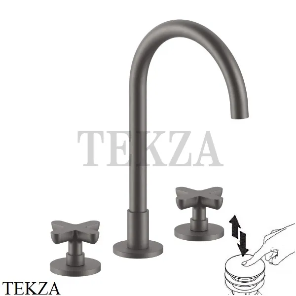 Fantini Icona Classic Смеситель для раковины, с донным клапаном 53P5R007, Matt Gun Metal PVD