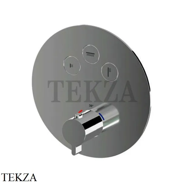 Newform XT Термостат для душа с кнопкой Select на 3 потока 70404E.58.063, PVD Gun metal