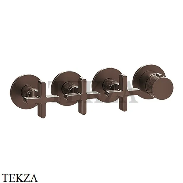 Gessi INCISO SHOWER Термостатический смеситель, 3 потока, внешняя часть 58436-845, Dark Bronze
