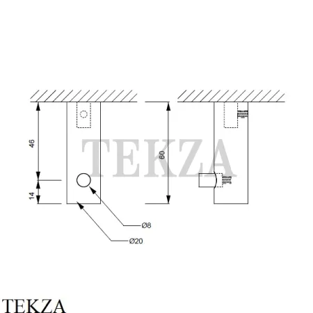 Decor Walther BAR HAK1 Крючок для халата и полотенец 0856782, золото матовое