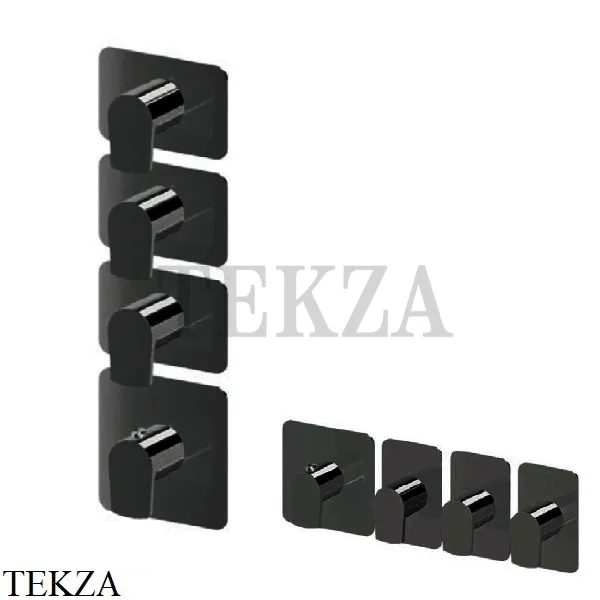 Newform HAKA Смеситель для душа, 3 потока, внешняя часть 69871E.01.093, черный матовый