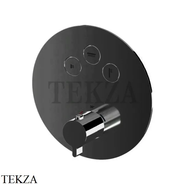 Newform XT Термостат для душа с кнопкой Select на 3 потока 70404E.M0.077, Carbon satin