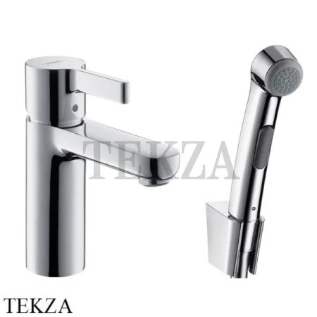 Hansgrohe Metris S Смеситель для раковины, с гигиеническим душем 31160000, хром глянец