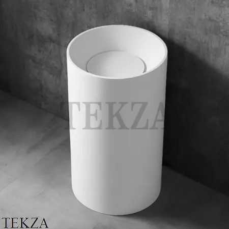 NT Bathroom NT405 Verona Раковина напольная 90 слив в стену, из литого камня Solid Surface, белый матовый