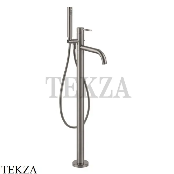 Gessi Emporio Via Tortona Смеситель для ванны напольный, внешняя часть 24943-149, Finox Brushed Nickel