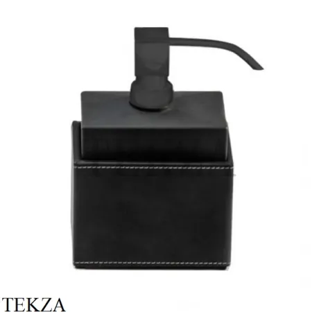 Decor Walther BROWNIE SSP Дозатор для мыла, стекло матовое, 0931360, черный матовый, эко-кожа