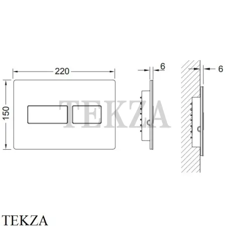 TECE TECEsolid Панель смыва для унитаза 9240416, черный матовый