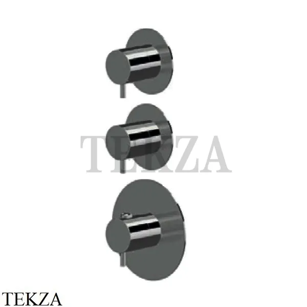 Newform XT Термостат для душа на 2 потока, внешняя часть, 67609E.M0.077, Carbon satin