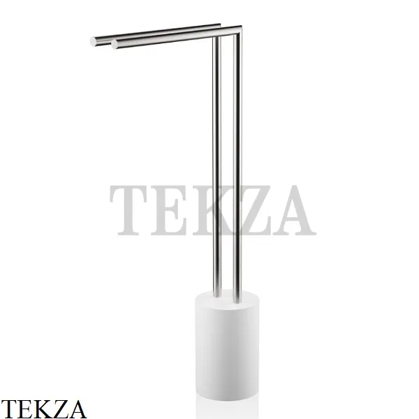 Decor Walther Stone White HT 2 Напольный полотенцедержатель 0971755, белый матовый-stainless steel