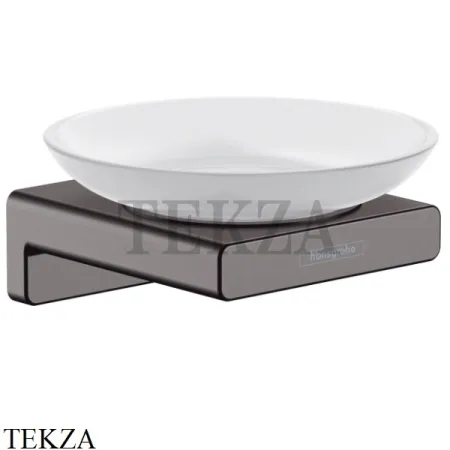 Hansgrohe AddStoris Мыльница с держателем настенная 41746340, черный хром brushed