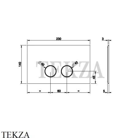 Gessi Клавиша смыва для инсталляции Viega PREVISTA 54621-726, Warm Bronze Br.