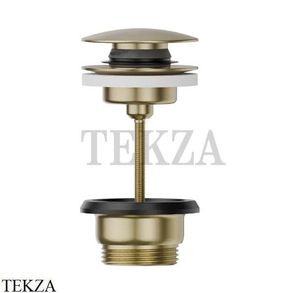 Newform Донный клапан для раковины нажимной, сталь 24686.59.098, PVD Brushed pale gold