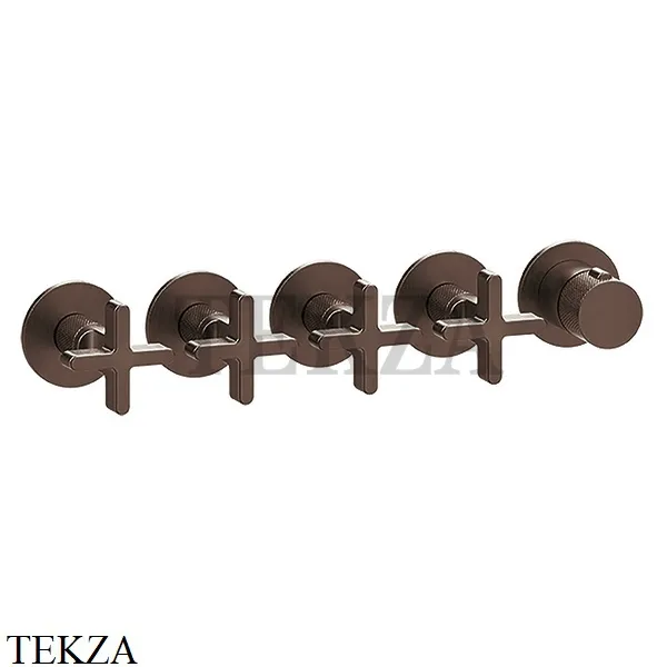 Gessi INCISO SHOWER Термостатический смеситель, 4 потока, внешняя часть 58438-845, Dark Bronze