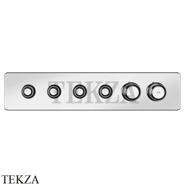 Gessi VENTI20 Термостатический смеситель на 4 потока с кнопками, внешняя часть 65226-031, хром глянец
