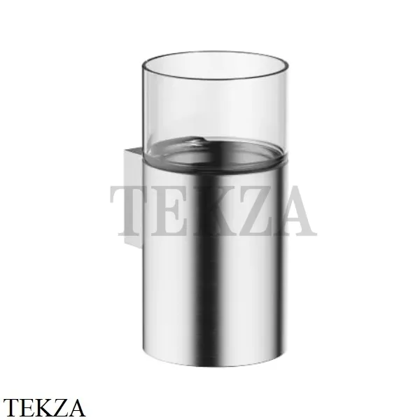 Dornbracht Стакан настенный с держателем, хрусталь прозрачный 83400979-93, Brushed Chrome